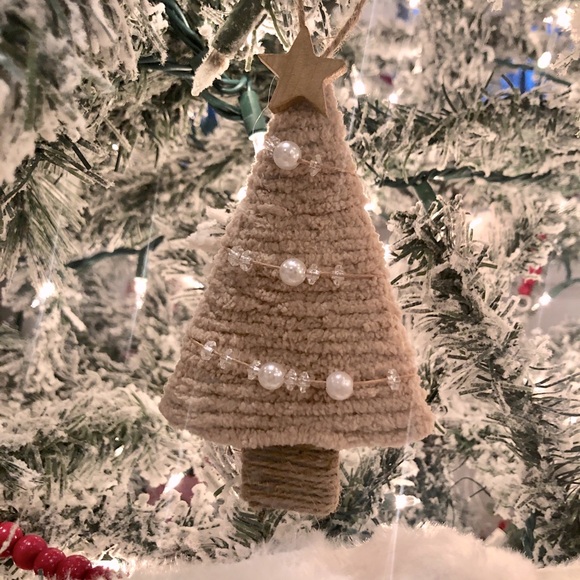 Handmade Yarn Wrapped Christmas Tree Ornaments - Picture 15 of 15